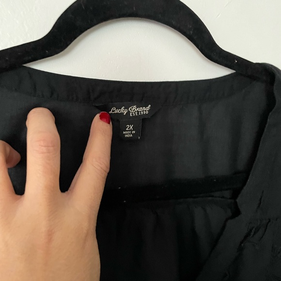 Lucky Brand Button up peasant top - Picture 2 of 4